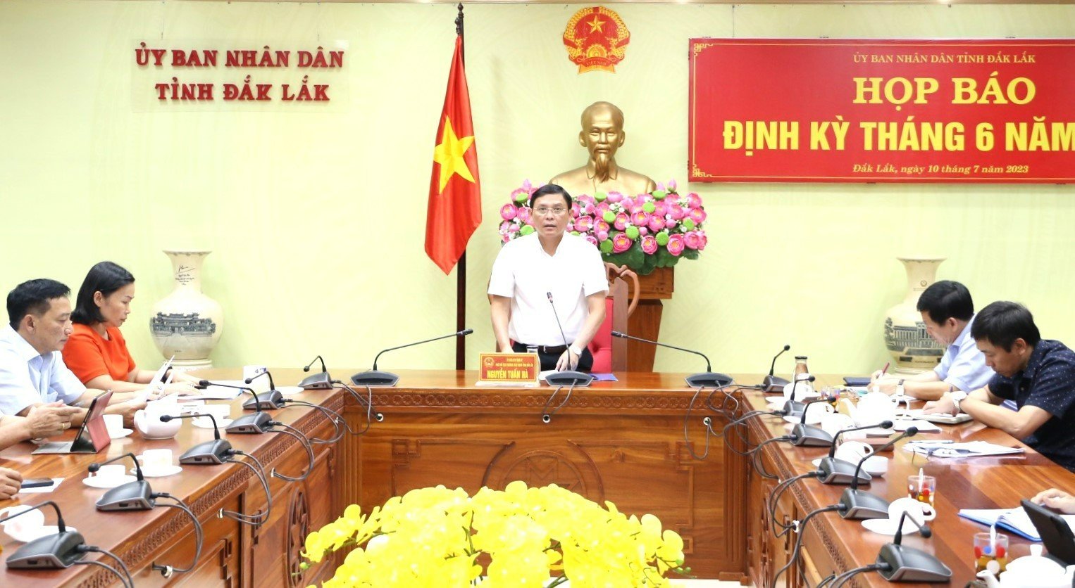 UBND tỉnh Đắk Lắk họp báo định kỳ tháng 6 năm 2023